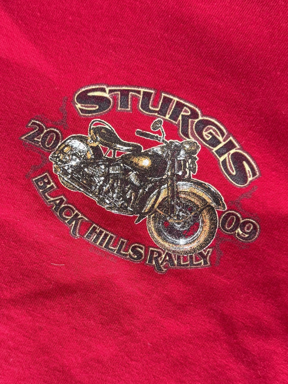 Sturgis Motorcycle 2009 Delta Tee shirt red men’s XXL 2XL